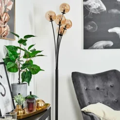 hofstein Lampadaire Bernado Noir, 5 lumières