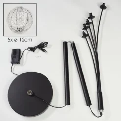 hofstein Lampadaire Bernado Noir, 5 lumières