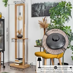 Style Boho-Chic-hofstein Lampadaire Bernal Écru, 1 lumière