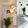 Lampes En Tissu-hofstein Lampadaire Bernardino Nickel mat, 3 lumières