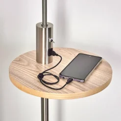 Lampes En Tissu-hofstein Lampadaire Bigand Nickel mat, 1 lumière