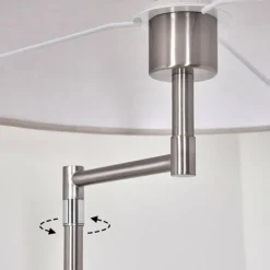 Lampes En Tissu-hofstein Lampadaire Bigand Nickel mat, 1 lumière