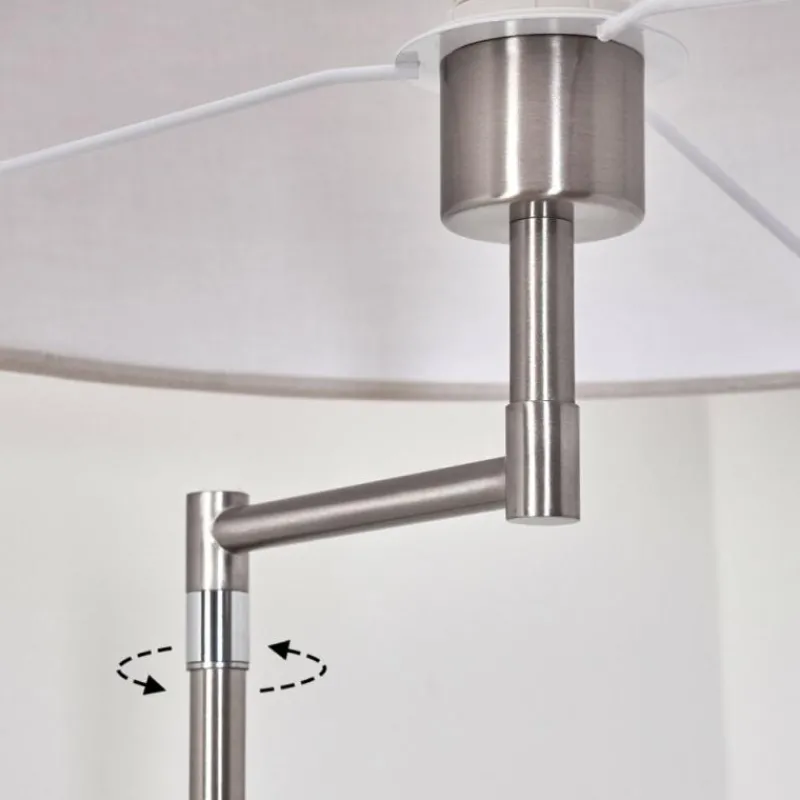 Lampes En Tissu-hofstein Lampadaire Bigand Nickel mat, 1 lumière