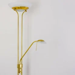 hofstein Lampadaire Biot LED Laiton, 2 lumières