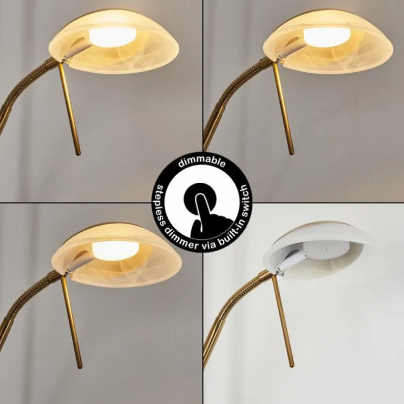 hofstein Lampadaire Biot LED Laiton, 2 lumières* Éclairage Led