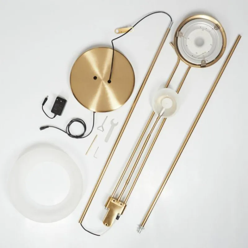 hofstein Lampadaire Biot LED Laiton, 2 lumières* Éclairage Led