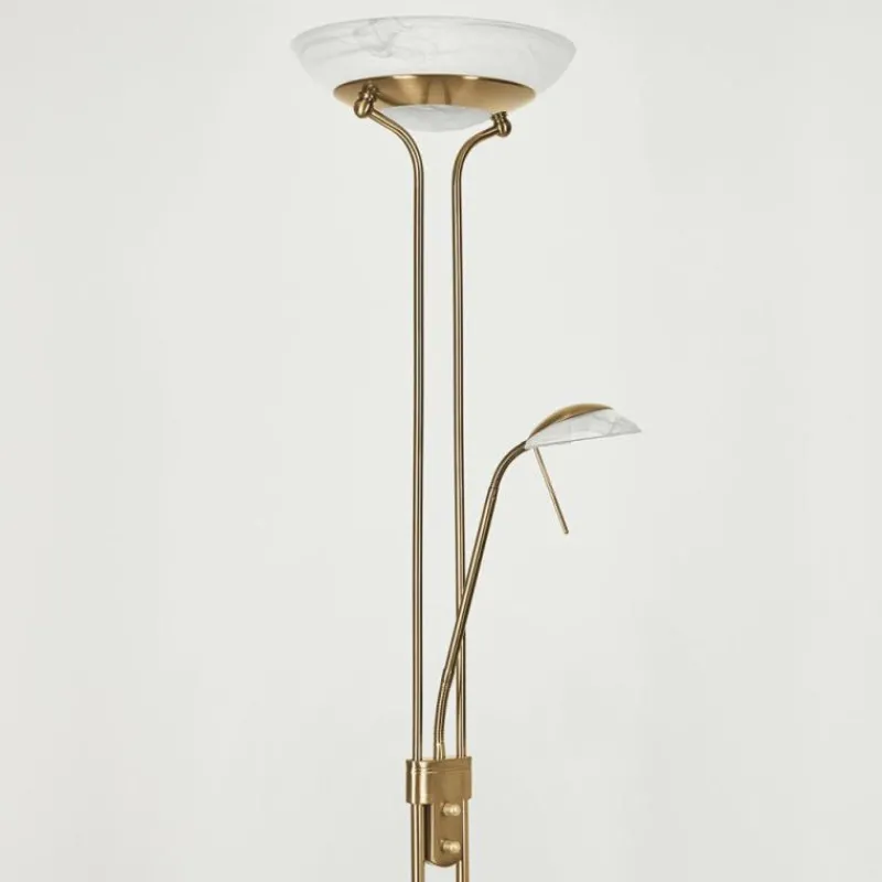 hofstein Lampadaire Biot LED Laiton, 2 lumières* Éclairage Led