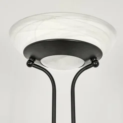 hofstein Lampadaire Biot LED Noir, 2 lumières