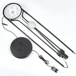 hofstein Lampadaire Biot LED Noir, 2 lumières