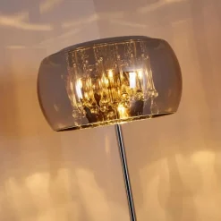 hofstein Lampadaire Blacklick Chrome, 4 lumières