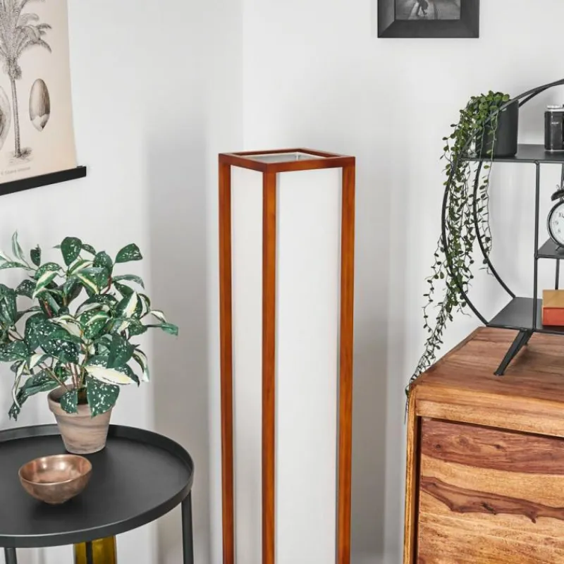 Lampes En Tissu-hofstein Lampadaire Blandin Bois foncé, 2 lumières