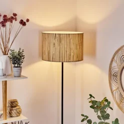 Lampes En Tissu-hofstein Lampadaire Bongal Noir, 1 lumière