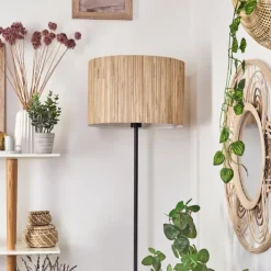 Lampes En Tissu-hofstein Lampadaire Bongal Noir, 1 lumière