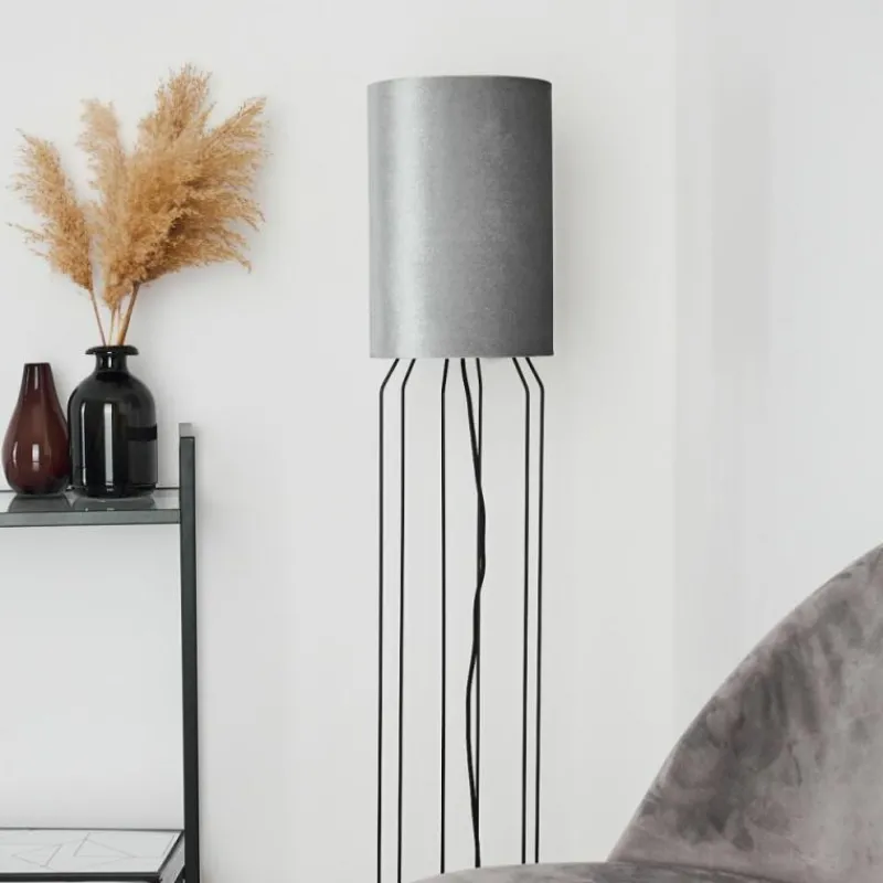 Lampes En Tissu-hofstein Lampadaire Bornalle Noir, 1 lumière