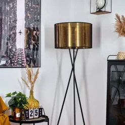 Lampes En Tissu-hofstein Lampadaire Boromata Noir, 1 lumière