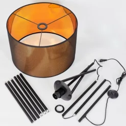 Lampes En Tissu-hofstein Lampadaire Boromata Noir, 1 lumière