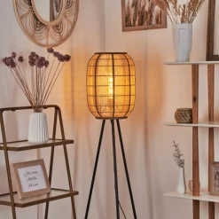 Lampes Vintages & Rétros-hofstein Lampadaire Boudou Noir, 1 lumière