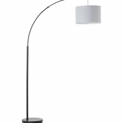 Lampes En Tissu-Luminaires Brilliant Lampadaire Brilliant Aike Noir, 1 lumière