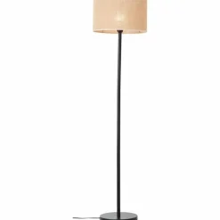 Lampes En Tissu-Luminaires Brilliant Lampadaire Brilliant Aniela Noir, 1 lumière