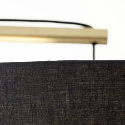 Lampes En Tissu-Luminaires Brilliant Lampadaire Brilliant Annice Or, Noir, 1 lumière