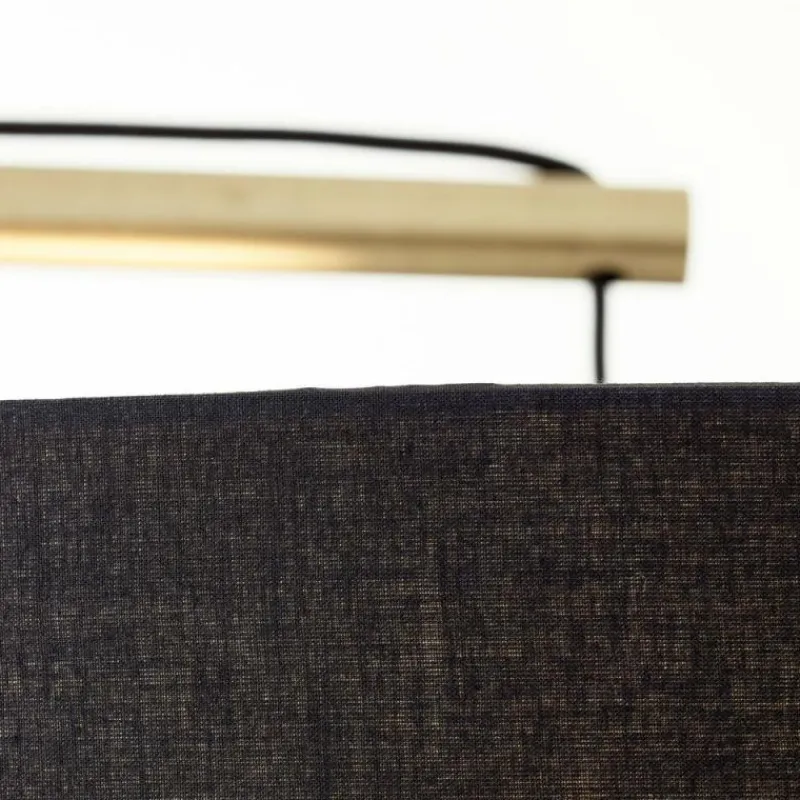 Lampes En Tissu-Luminaires Brilliant Lampadaire Brilliant Annice Or, Noir, 1 lumière