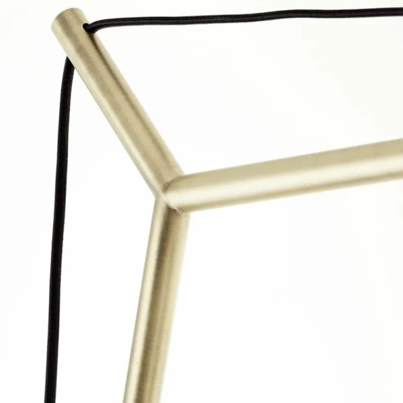 Lampes En Tissu-Luminaires Brilliant Lampadaire Brilliant Annice Or, Noir, 1 lumière