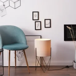 Lampes En Tissu-Luminaires Brilliant Lampadaire Brilliant Atami Noir, 1 lumière