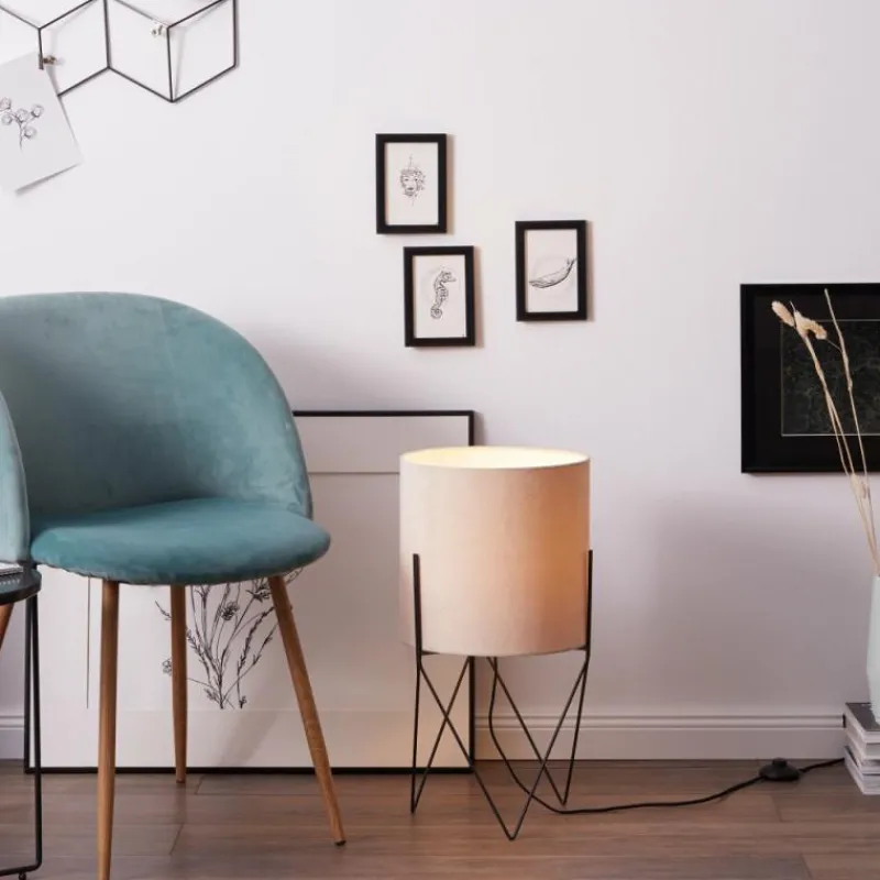 Lampes En Tissu-Luminaires Brilliant Lampadaire Brilliant Atami Noir, 1 lumière