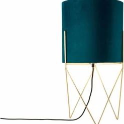 Lampes En Tissu-Luminaires Brilliant Lampadaire Brilliant Atami Or, 1 lumière