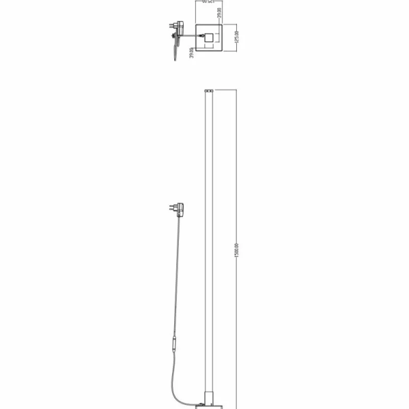 Luminaires Brilliant Lampadaire Brilliant Donetta LED Blanc, 1 lumière, Télécommandes* Lampadaires Et Lampes Sur Pied