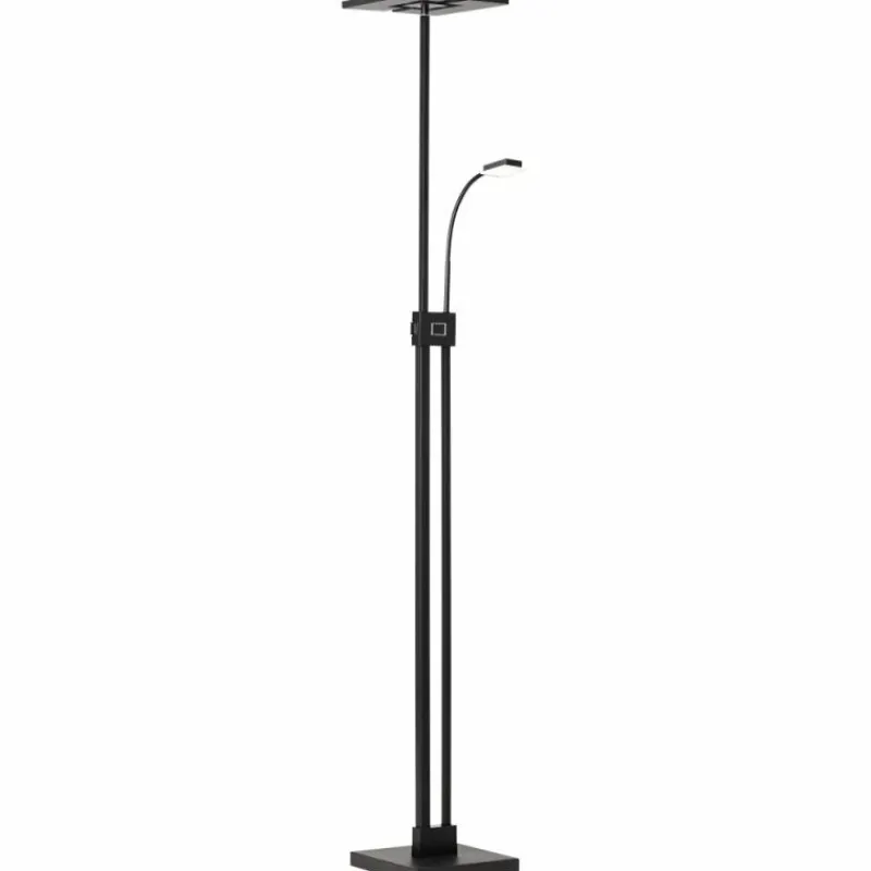 Luminaires Brilliant Lampadaire Brilliant Forrester LED Noir, 2 lumières* Éclairage Led