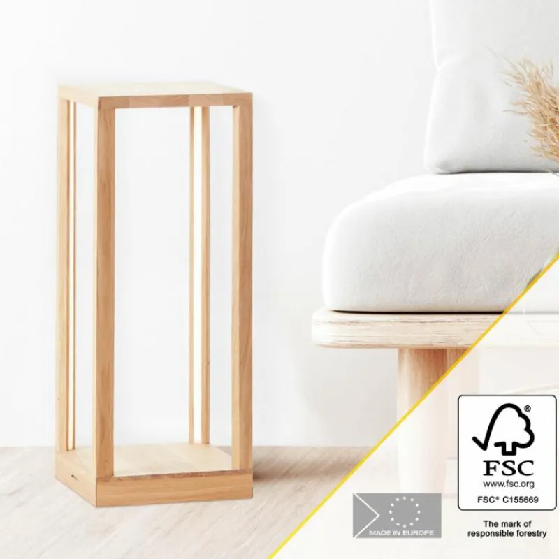 Luminaires Rustiques-Luminaires Brilliant Lampadaire Brilliant Gringer LED Bois clair, 1 lumière