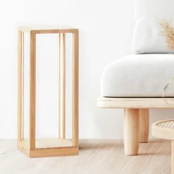 Luminaires Rustiques-Luminaires Brilliant Lampadaire Brilliant Gringer LED Bois clair, 1 lumière