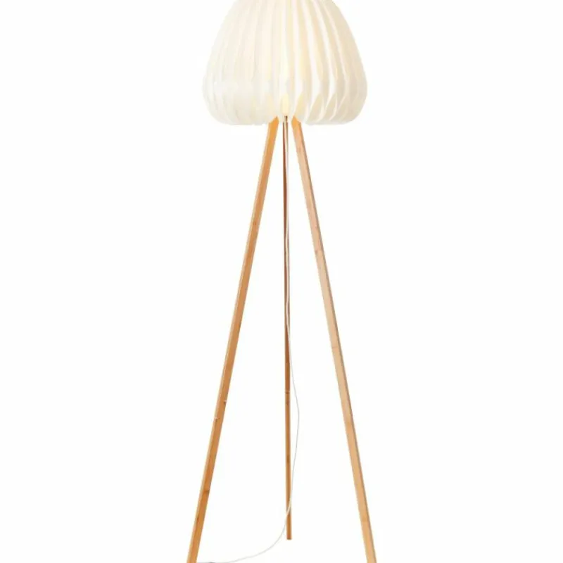 Luminaires Scandinaves-Luminaires Brilliant Lampadaire Brilliant Inna Bois clair, Blanc, 1 lumière