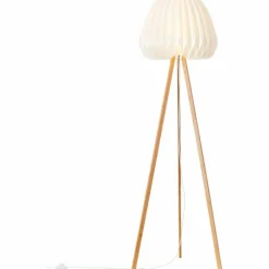 Luminaires Scandinaves-Luminaires Brilliant Lampadaire Brilliant Inna Bois clair, Blanc, 1 lumière