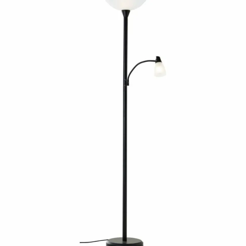 Luminaires Scandinaves-Luminaires Brilliant Lampadaire Brilliant Lucy LED Noir, 2 lumières
