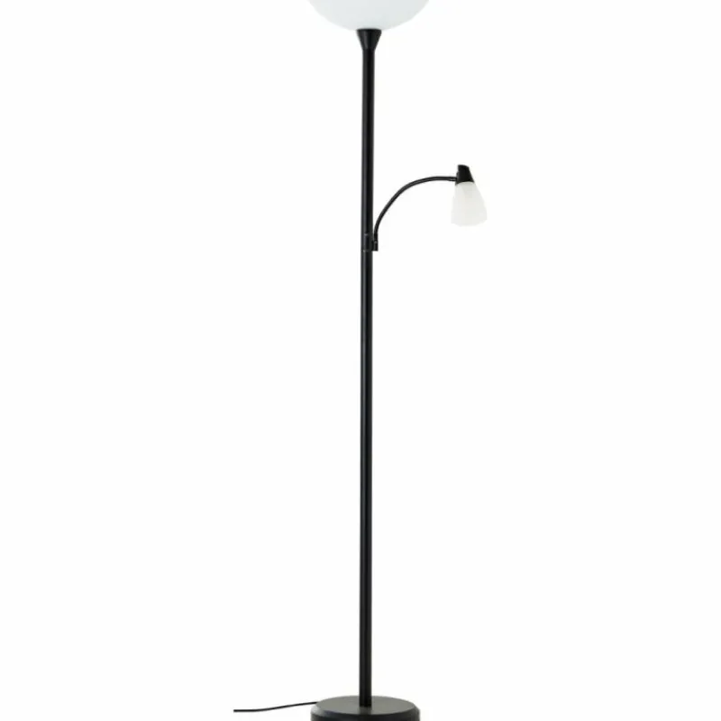 Luminaires Scandinaves-Luminaires Brilliant Lampadaire Brilliant Lucy LED Noir, 2 lumières