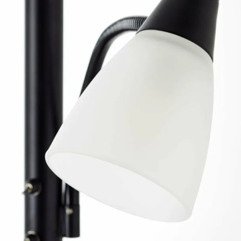 Luminaires Scandinaves-Luminaires Brilliant Lampadaire Brilliant Lucy LED Noir, 2 lumières
