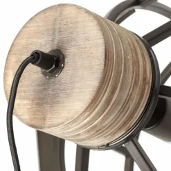 Luminaires Rustiques-Luminaires Brilliant Lampadaire Brilliant Matrix Anthracite, Bois foncé, 1 lumière