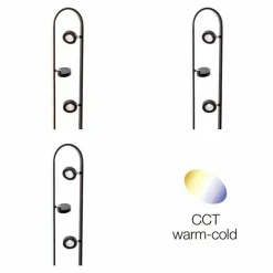 Lampes Industrielles-Luminaires Brilliant Lampadaire Brilliant Nebeker LED Noir, 4 lumières, Télécommandes