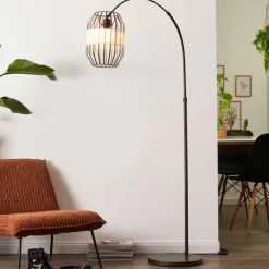 Lampes En Tissu-Luminaires Brilliant Lampadaire Brilliant Slope Noir, 1 lumière