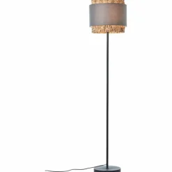 Lampes En Tissu-Luminaires Brilliant Lampadaire Brilliant Waterlilly Noir, 1 lumière