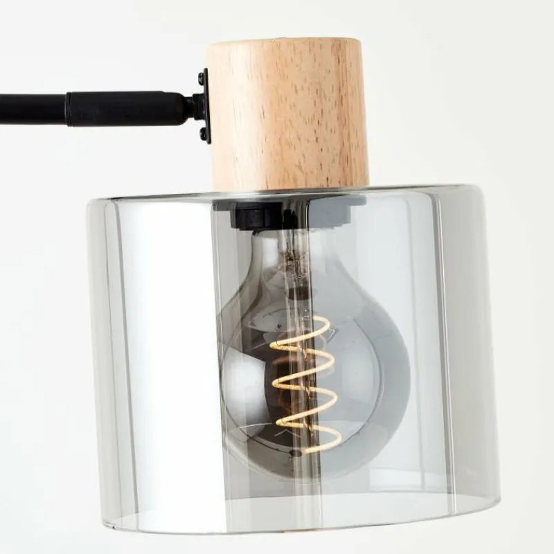 Luminaires Scandinaves-Luminaires Brilliant Lampadaire Brilliant Weald Bois clair, Noir, 1 lumière