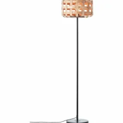 Luminaires Rustiques-Luminaires Brilliant Lampadaire Brilliant Woodline Noir, 1 lumière