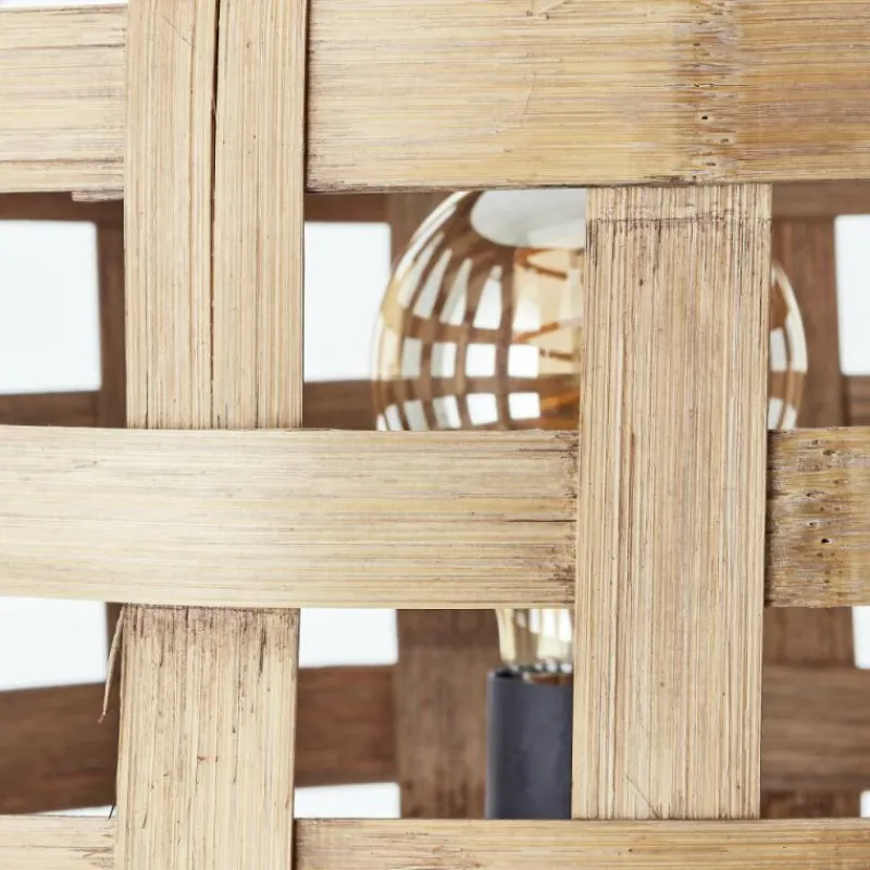 Luminaires Rustiques-Luminaires Brilliant Lampadaire Brilliant Woodline Noir, 1 lumière