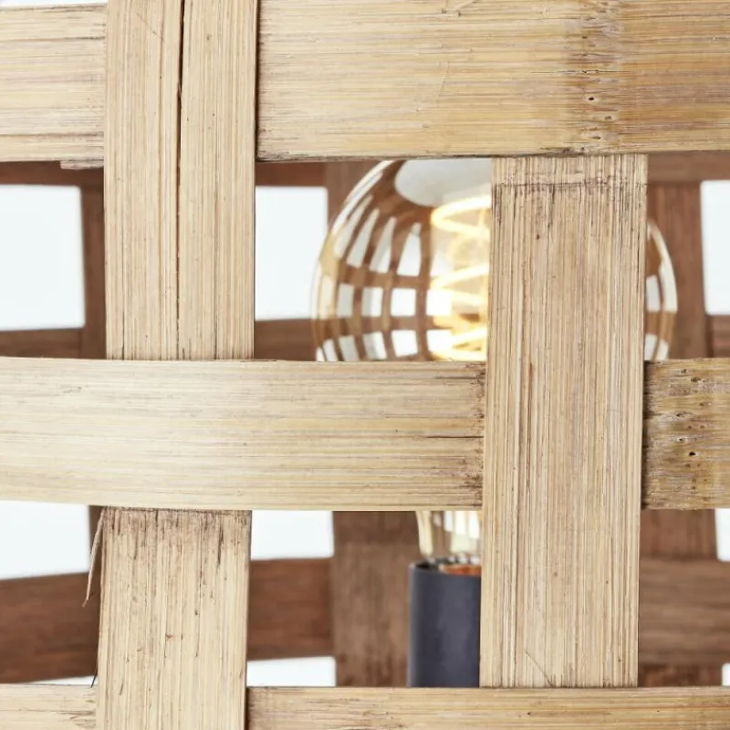 Luminaires Rustiques-Luminaires Brilliant Lampadaire Brilliant Woodline Noir, 1 lumière