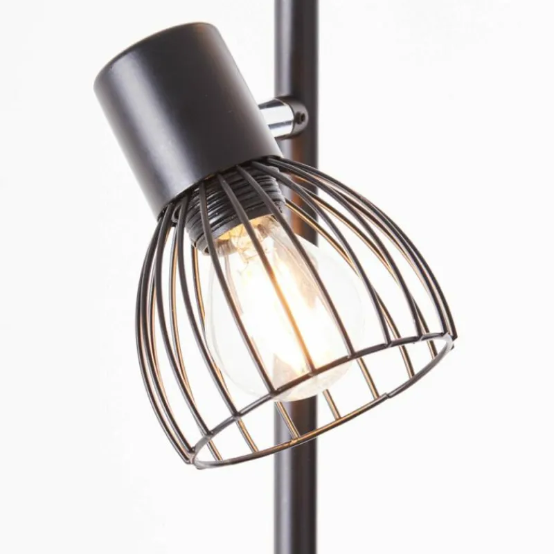 Luminaires Brilliant Lampadaire Brilliant-Leuchten Blacky Noir, 3 lumières* Lampadaires Et Lampes Sur Pied