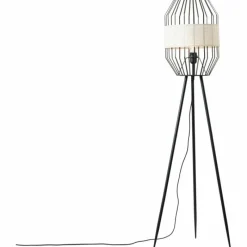 Lampes En Tissu-Luminaires Brilliant Lampadaire Brilliant-Leuchten Slope Noir, 1 lumière