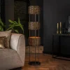 Style Boho-Chic-hofstein Lampadaire Burgase Anthracite, 3 lumières