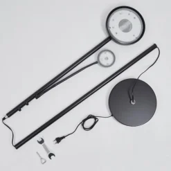 hofstein Lampadaire Busswil LED Noir, 2 lumières